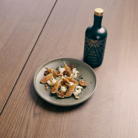 Fig and Goat Cheese Salad with Walnuts, Honey, and Olive Oil
